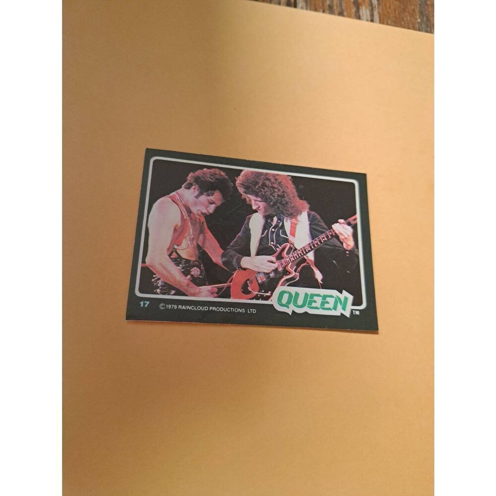 Vintage 1979 Rain Cloud Productions Queen Trading Card #17 Rock Band Memorabilia